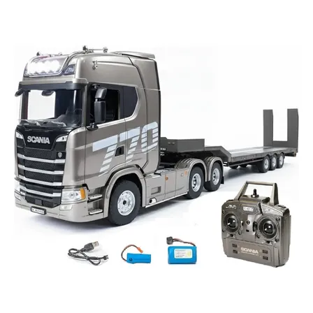 Scania 770s Huina 1501 + Prancha Semi-reboque Huina 1502 -rc