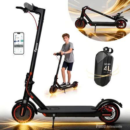 Patinete Elétrico Egazza 30km/h Luz Bluetooth Anti-furo