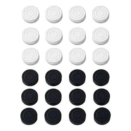 24 Peças Preta E Branco Oficiais Profissional Jogo De Dama