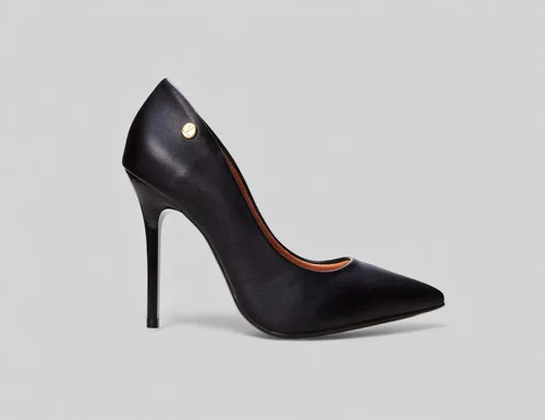 Sapato Scarpin Feminino Em Sintético Preto Vizzano Preto Liso. 37 Br