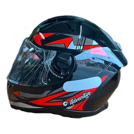 Capacete Infantil De Moto Ebf Kids Preto Vermelho Brilhante