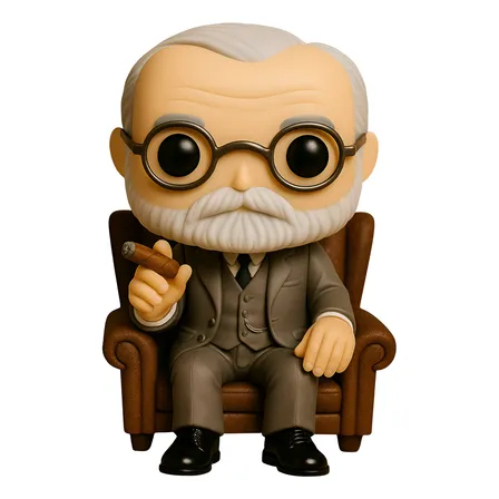 Sigmund Freud Na Poltrona - Boneco Estilo Pop Em 3d