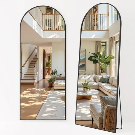 Espelho 175x62 Moldura Metal Janela Corpo Inteiro Parede