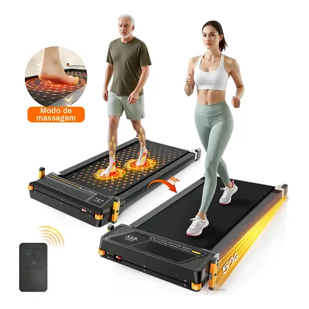Esteira Elétrica Inclinaco 5° 2 Em 1 C/massager Pés,5 Modos