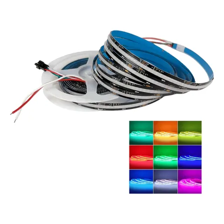 Fita Led Cob Digital Rgb 5m 720leds/m 12v Ip20 + Controle