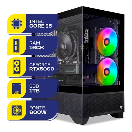 Pc Gamer Mcl, Intel I5-12400f, Rtx 5060, 16gb Ddr4, Ssd 1tb 1 Tb 16 Gb Rtx 5060 8gb