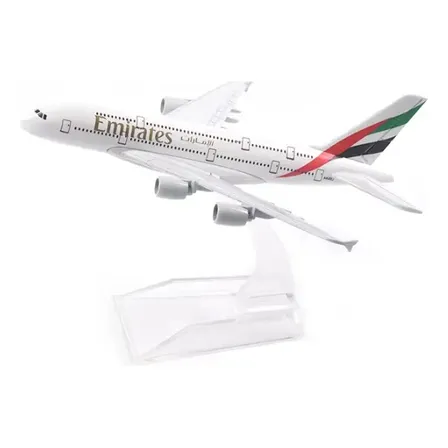Miniatura Avião Comercial Metal Airbus A380 Da Emirates