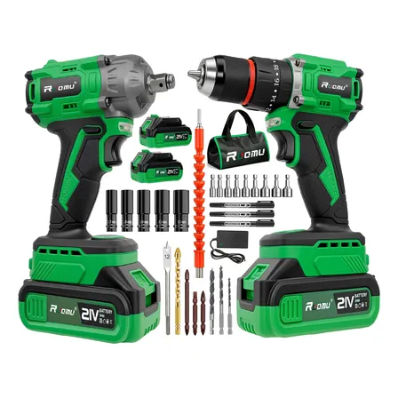 Kit 2 Chave De Impacto Furadeira Parafusadeira Brushless 21v
