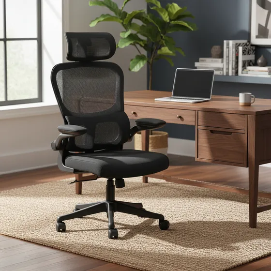 Cadeira De Escritório Presidente Ergonomica Lombar Regulavel