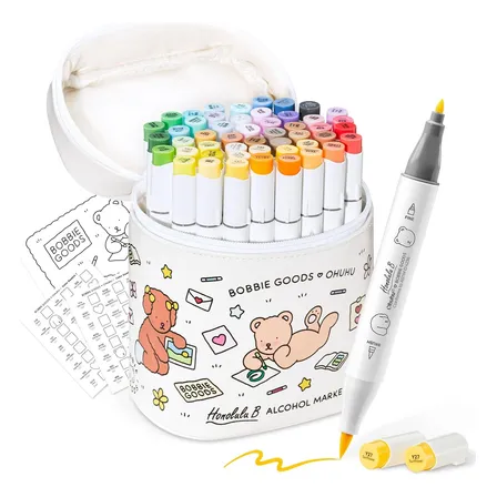 Ohuhu Marcadores Boobie Goods 48 Cores Pincel E Fino Pontas 48 Cores