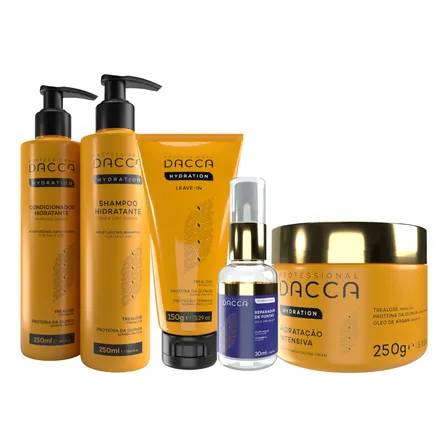 Kit Hidratação Completa Capilar + Óleo De Cabelo Dacca