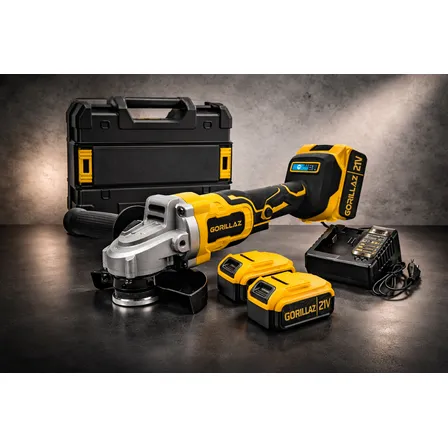 Esmerilhadeira Angular Elétrica 21v Lixadeira Potente Corte Amarelo 127/220v 50/60hz