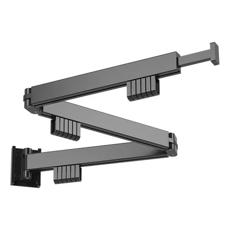 Varal De Roupas Dobrável De Parede Para Secagem Preto