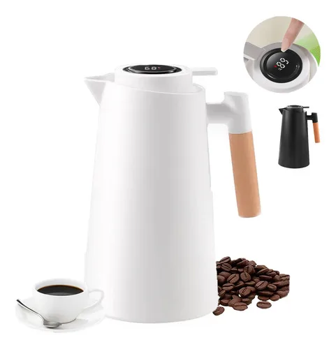 Garrafa Térmica 1 Litro Com Termômetro Led Para Chás / Café