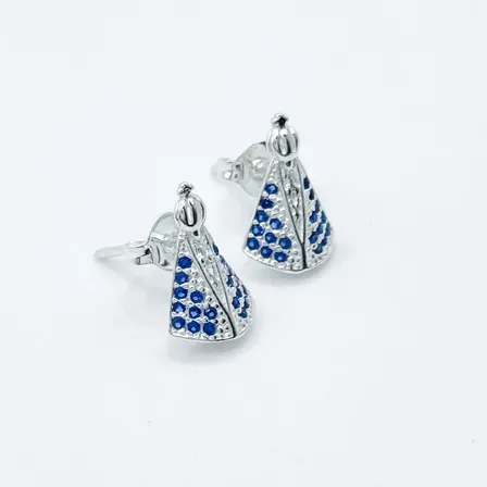 Brinco Nossa Senhora Prata Aparecida Religioso Prata925 Prateado