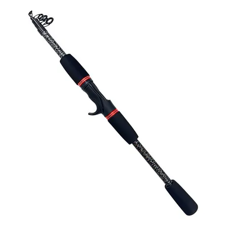 Cana De Pesca Portátil Preta E Vermelha, 1,6 M/1,8 M/2,1 M