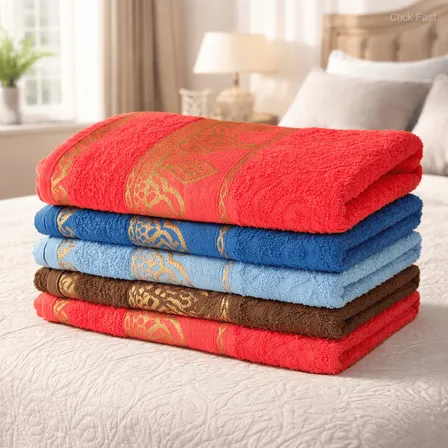 Jogo 5 Toalha Banhão Gigante 100% Algodão Super Macia Sortidos