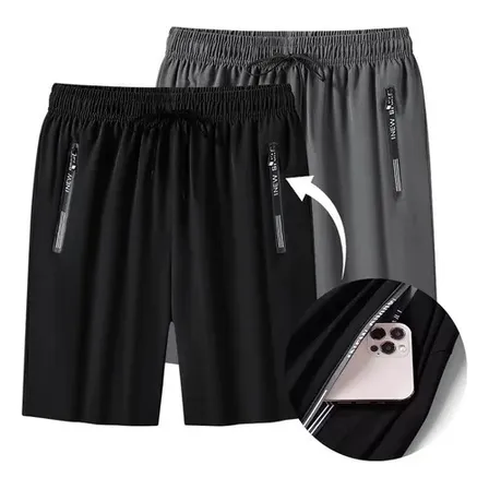 2 Peças Short Confortável Para Correr E Treino Para Homem