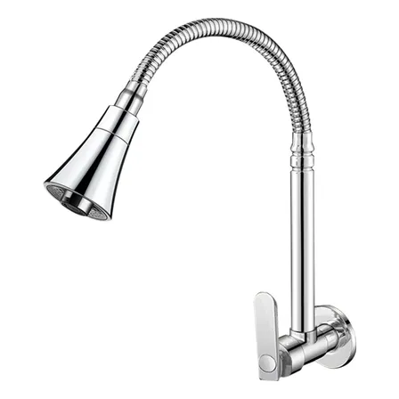 Torneira Cozinha Gourmet Parede Flexível-3 Jatos 1/4 Volta