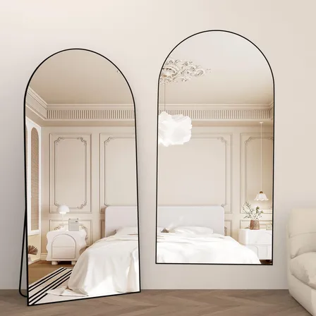 Espelho192*85 Moldura Metal Janela Corpo Inteiro Parede Base