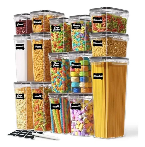 Kit14 Pote Hermético Qd Resistente Cozinha Dispensa Alimento