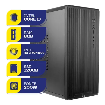 Computador Home Mcl, Intel Core I7, 8gb De Ram, Ssd 120gb 120 Gb 8 Gb Intel Hd Graphics