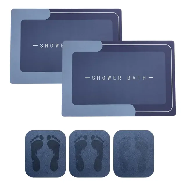 Tapete Banheiro Ultrar Absorvente Antiderrapante Kit Com 2