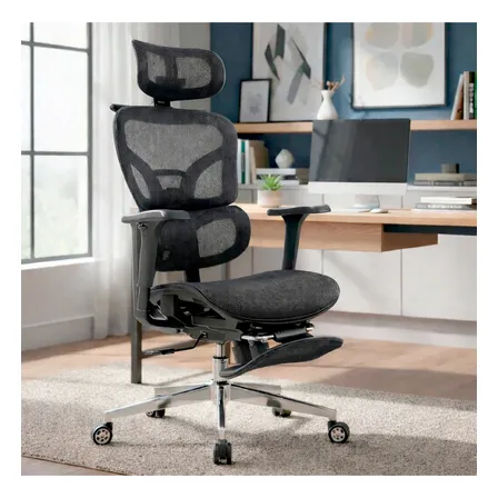 Cadeira Escritório Ergonômica Com Suporte De Lombar Estofado