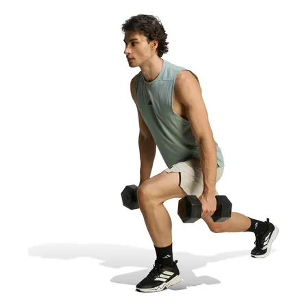 Shorts Adidas Treino Corrida Essentials Homem Bege Ka7283