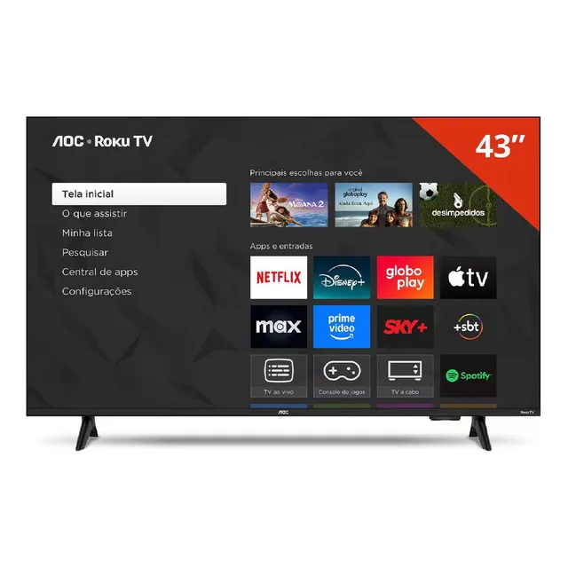 Smart Tv 43pol 43s5155 78g Full Hd Led Wi-fi Roku Tv Aoc