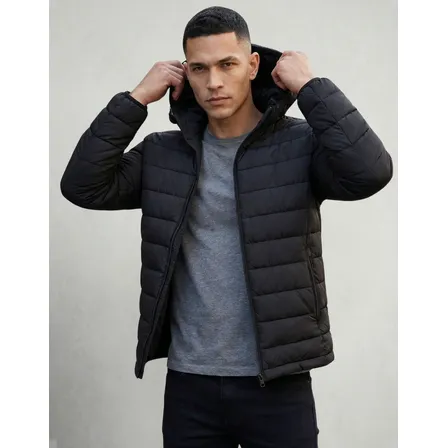 Bobojaco Masculino Térmico Corta Vento Capuz Impermeável