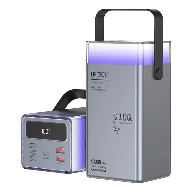 Power Bank 60.000mah Carregador Portátil 100w Starlink Note Cinza