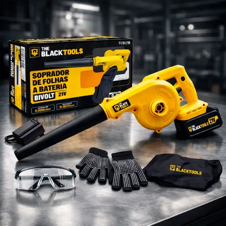 Soprador E Aspirador De Pó Folhas A Bateria + Acessórios