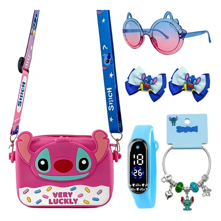 Relogio Digital Infantil Led Menina Criança + Bolsa + Oculos