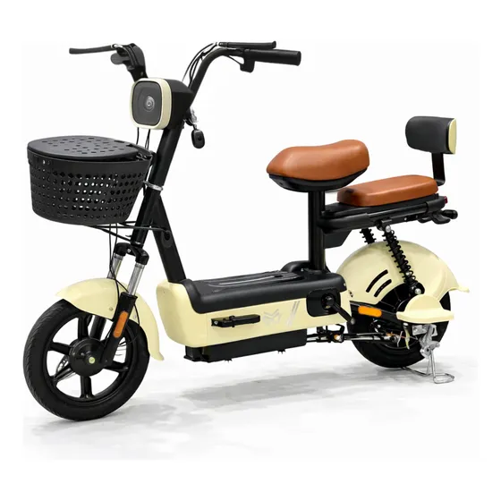 Bicicleta Elétrica Sem Cnh Couro Marrom C/ Start Stop 50km