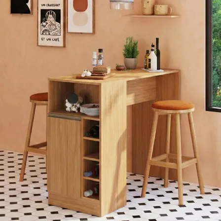 Bancada Balcão/ilha De Cozinha 1 Porta E Adega Menu Móveis