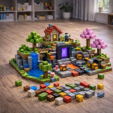 Kit 100 Blocos Magnéticos De Montar Construção Brinquedo