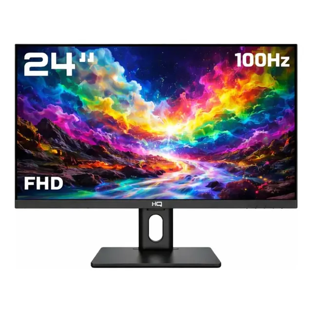 Monitor 24 Hq Pro, 100hz, Fullhd+ 1920x1080 Hdmi, Vga, Vesa Preto 127/220v
