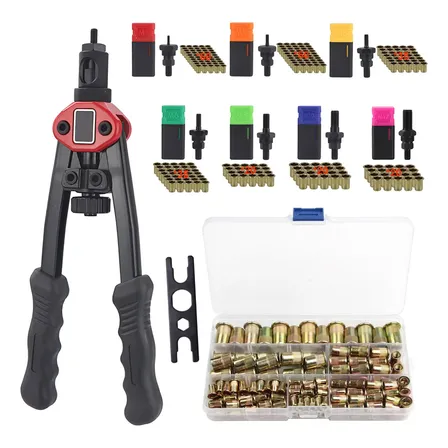 Rebitador Manual De Rosca Com Tipo Alavanca Até 220pç M3-m12 Rebitador Manual M3-m12 + 220pçs