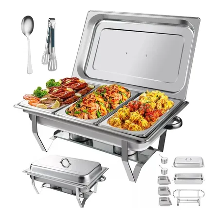 Rechaud Retangular Inox 11l 1/3 Buffet Panelas Banho Maria 127/220v