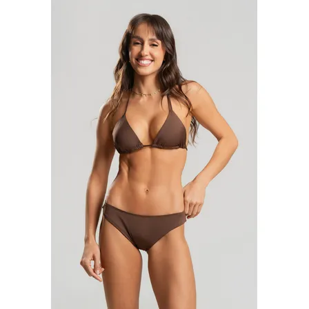 Biquíni Cortininha Calcinha Comum Liso Verão Moda Feminino