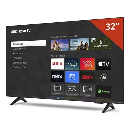 Smart Tv Aoc Dled 32 Wi-fi Roku Tv Quad Core 32s5155/78g