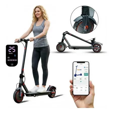 Patinete Elétrico Scooter Bluetooth 500w Dobrável Suspensão