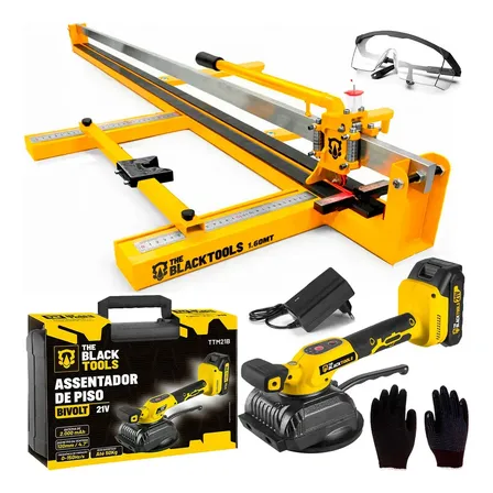 Cortador Riscadeira Piso Porcelanato 160cm + Assentador Piso