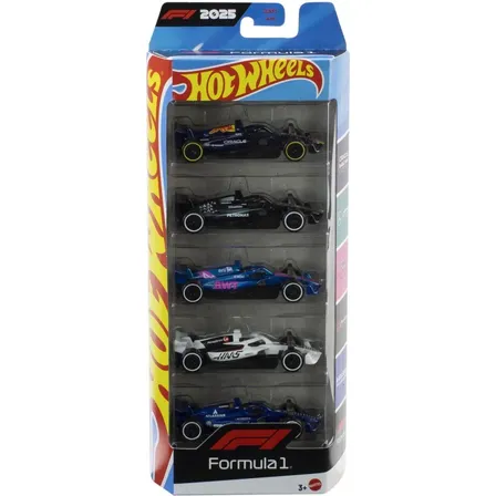 Hot Wheels Formula 1 - 2025 Pack 5 Carrinhos - Mattel