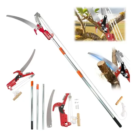 Serrote Podador 2 Em 1 Galhos Altos Cabo Telescópico 3m