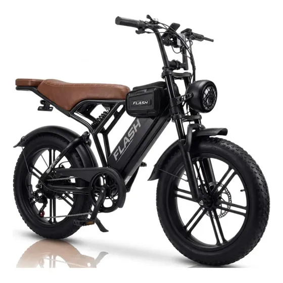 Bicicleta Elétrica Flash R002 2026 Lançamento 1000w Marrom