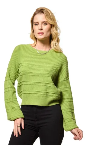 Tricot Feminino Maquinetado Gola Careca Facinelli 651105