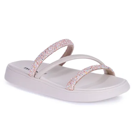 Papete Moleca Feminina Confortável Brilho Flatform Eva