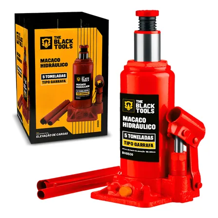 Macaco Hidráulico Tipo Garrafa 5 Toneladas 195mm A 380mm